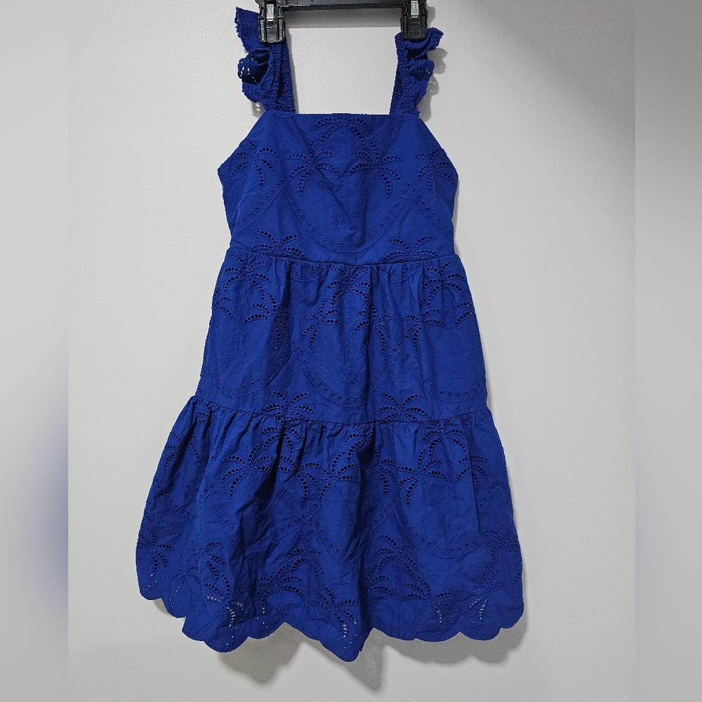 Chelsea & Violet Royal Blue Eyelet Tiered Sundress